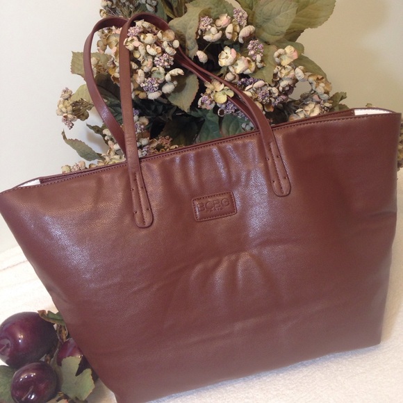 NEW BCBG Paris Tote Bag Designer Purse Vegan Leather Detailed Stitching Large - Picture 2 of 8